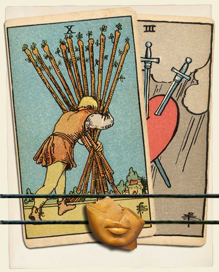 Ten Of Wands And Three Of Swords Combination Reading With Insights For