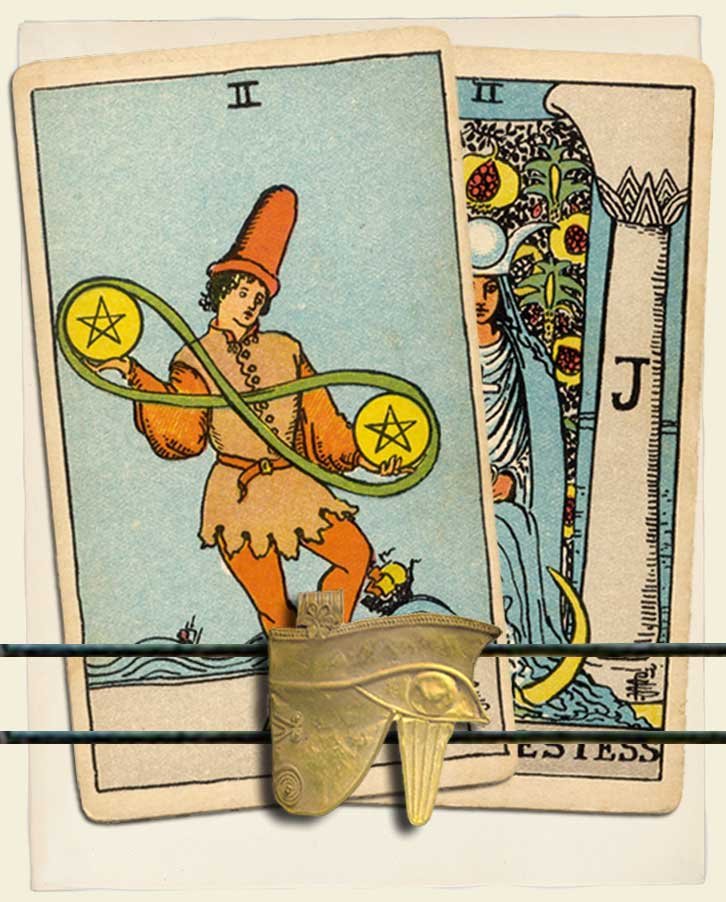 Two Of Pentacles And The High Priestess Combination Reading With