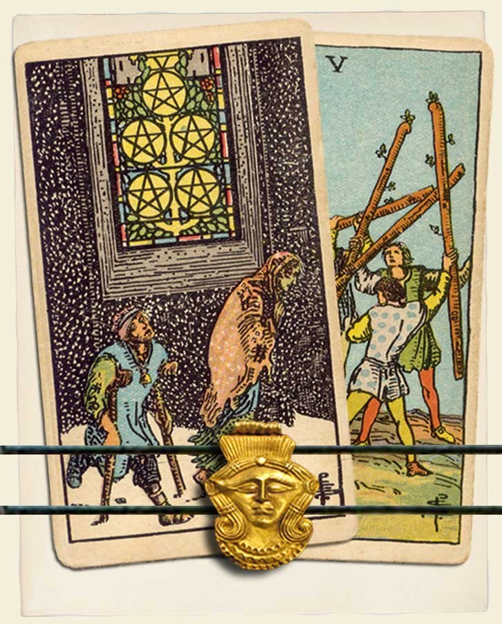 Five Of Pentacles And Five Of Wands Combination Reading With Insights