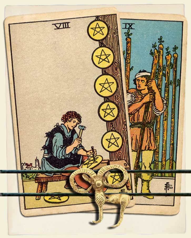 Eight Of Pentacles And Nine Of Wands Combination Reading With Insights