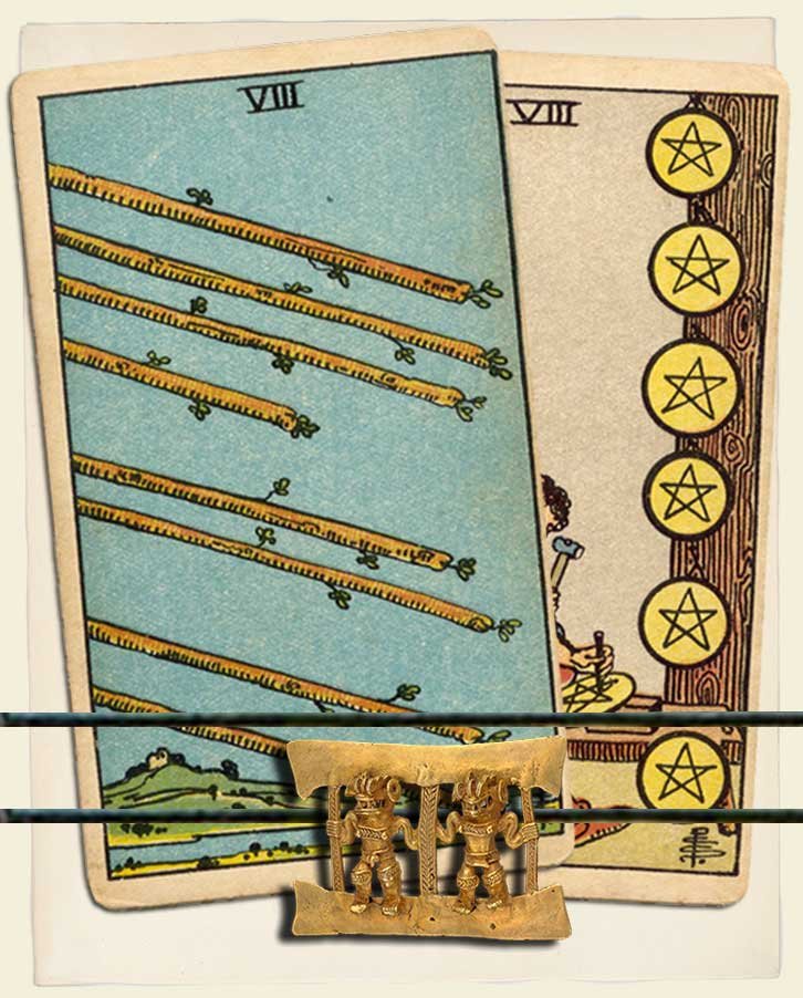 Eight Of Wands And Eight Of Pentacles Combination Reading With