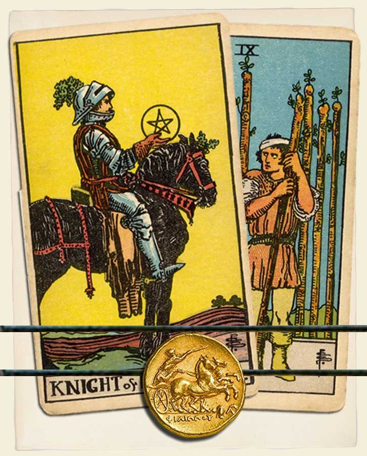 Knight Of Pentacles And Nine Of Wands Combination Reading With