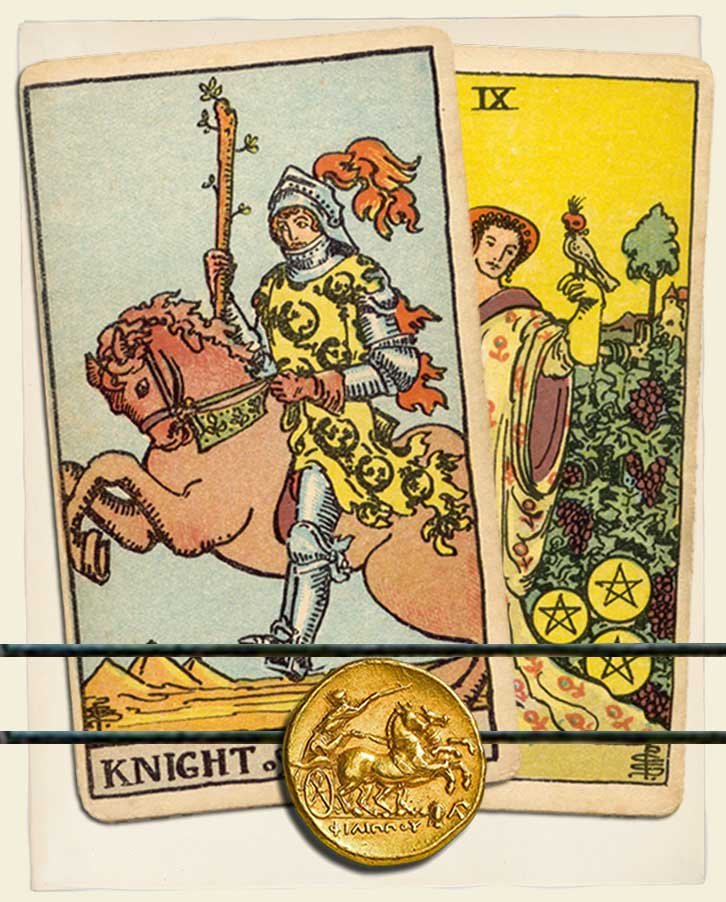 Knight Of Wands And Nine Of Pentacles Combination Reading With