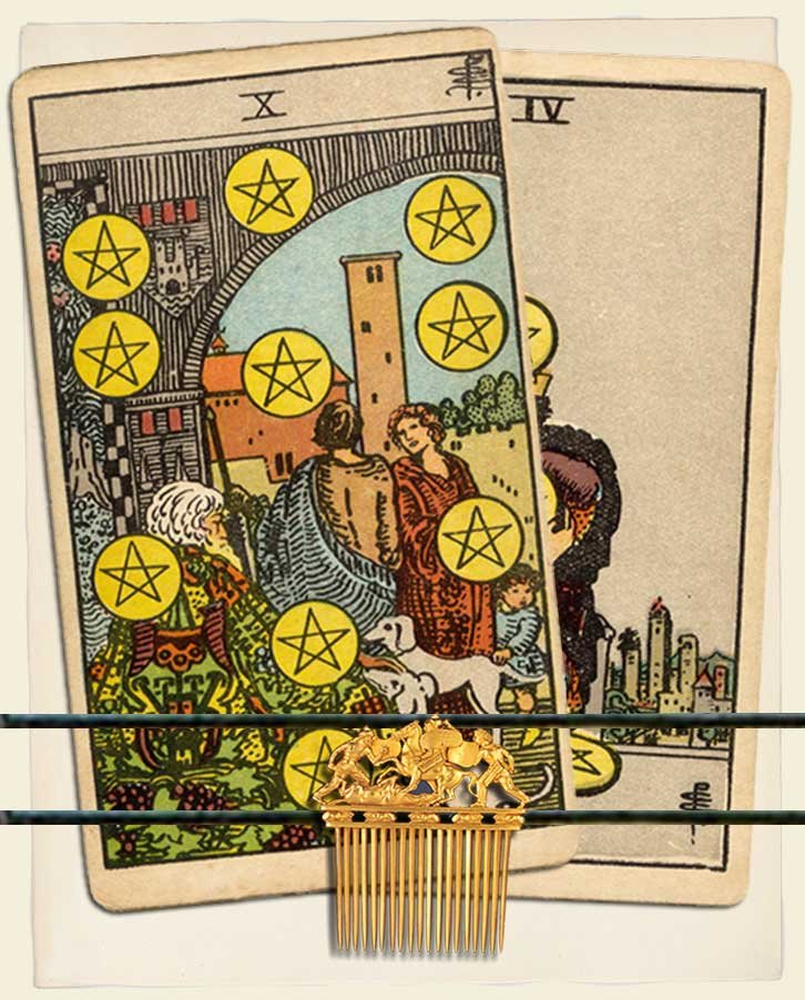 Ten of Pentacles and Four of Pentacles Combination Reading (with ...