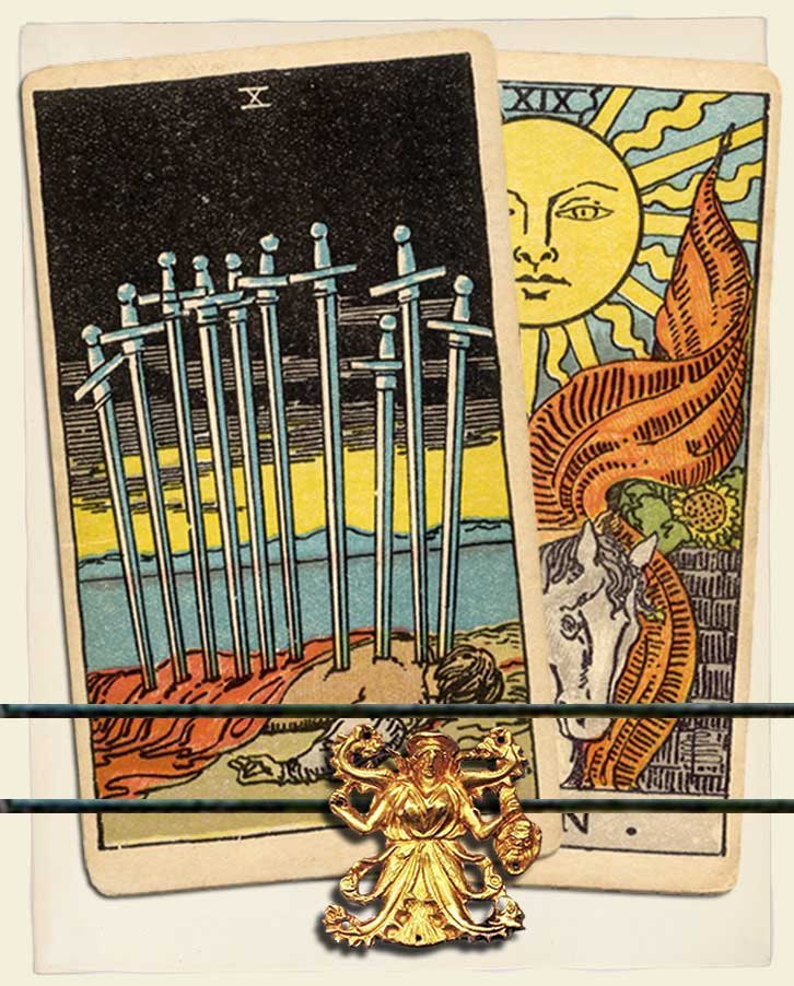 10 of swords and the sun as feelings