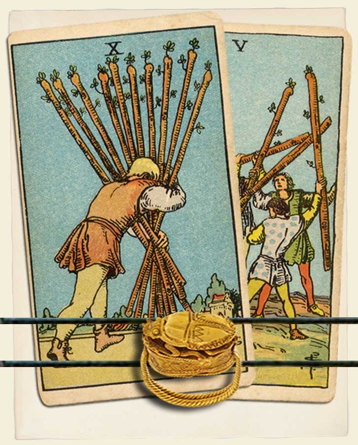 Ten Of Wands And Five Of Wands Combination Reading with Insights For 