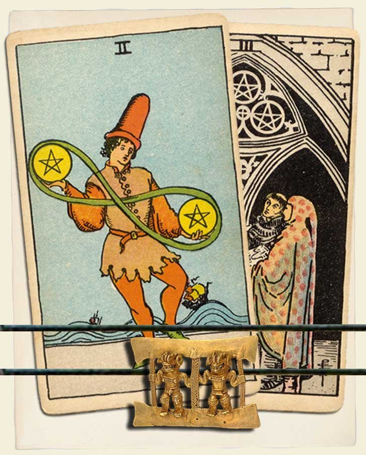 Two of Pentacles and Three of Pentacles Combination Reading (with ...