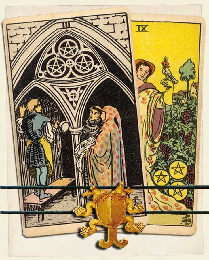 Three of Pentacles and Nine of Pentacles Combination Reading (with ...