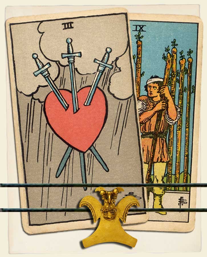 Three Of Swords And Nine Of Wands Combination Reading with Insights Three Of Swords And Nine Of Wands Combination Reading with Insights