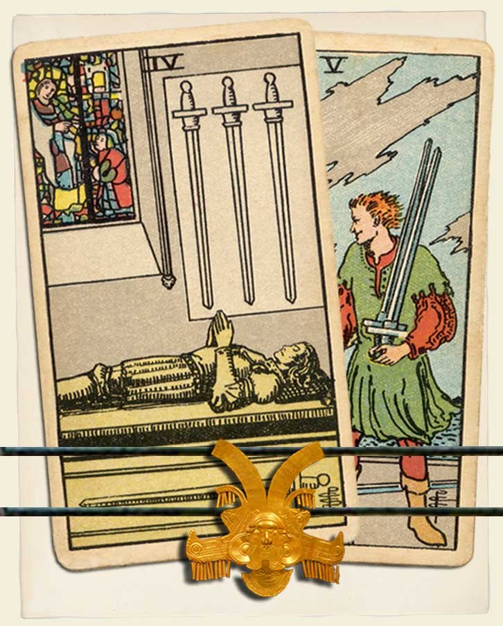 Four of Swords and Five of Swords Combination Reading (with insights ...