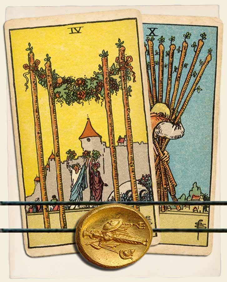 10 of wands in relationship reading