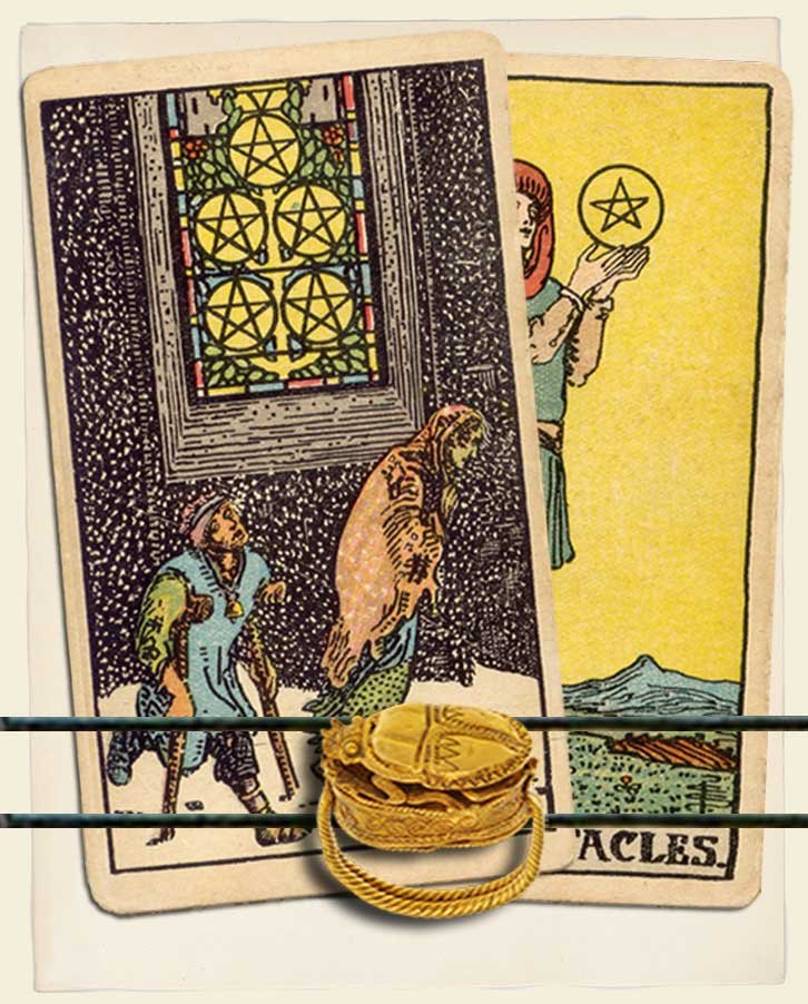 Five of Pentacles and Page of Pentacles Combination Reading (with ...
