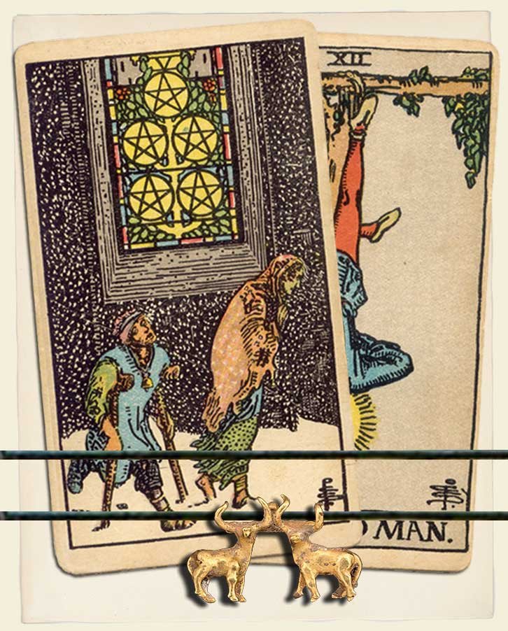 Five of Pentacles and The Hanged Man Combination Reading (with insights ...