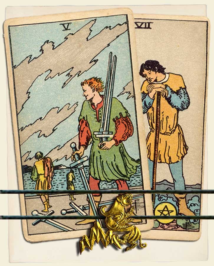 Five of Swords and Seven of Pentacles Combination Reading (with ...