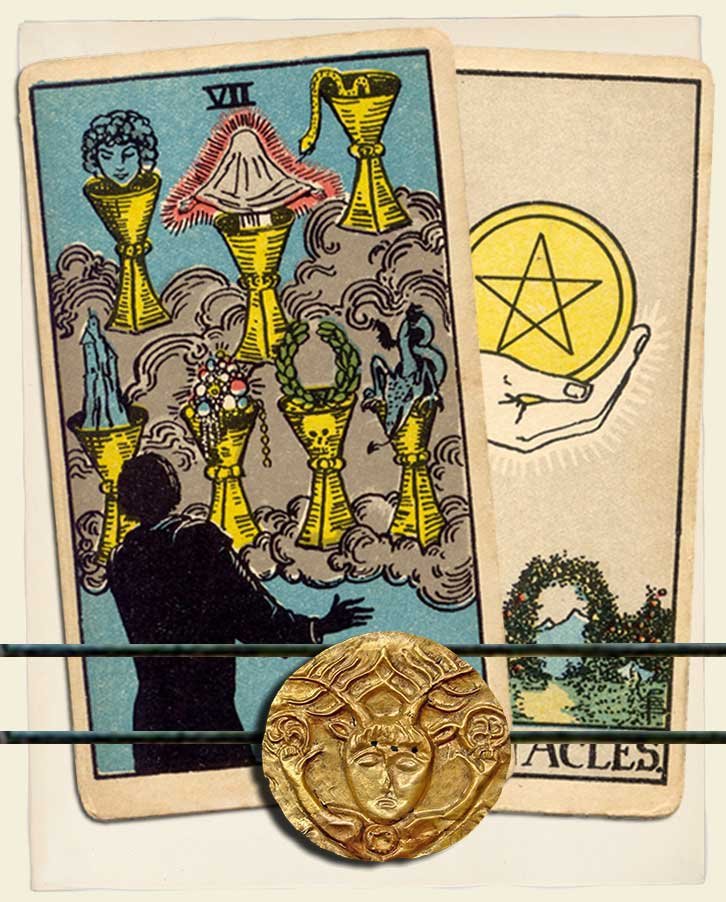Seven of Cups and Ace of Pentacles Combination Reading (with insights