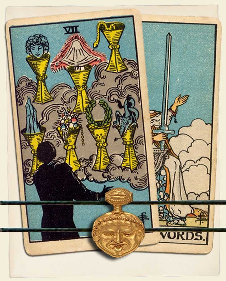 Seven of Cups and Queen of Swords Combination Reading (with