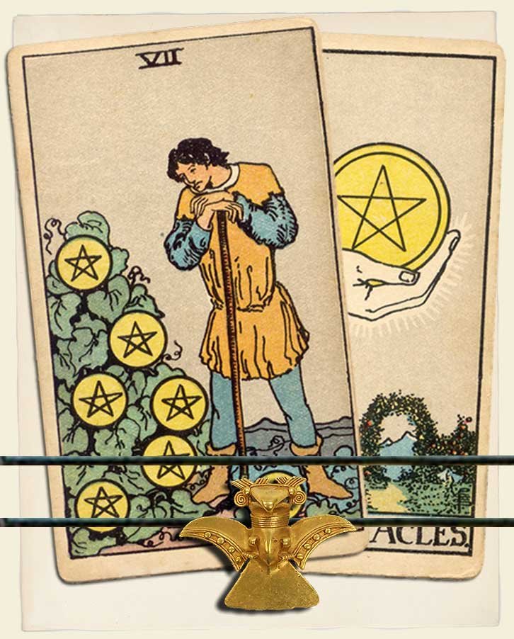 Seven of Pentacles and Ace of Pentacles Combination Reading (with ...