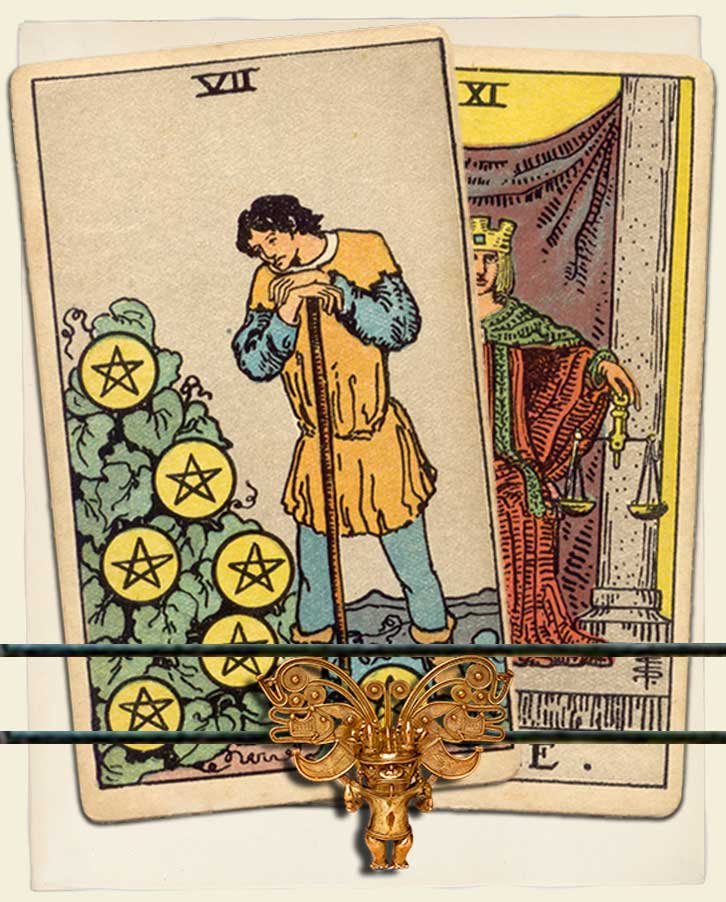 Seven of Pentacles and Justice Combination Reading (with insights for ...