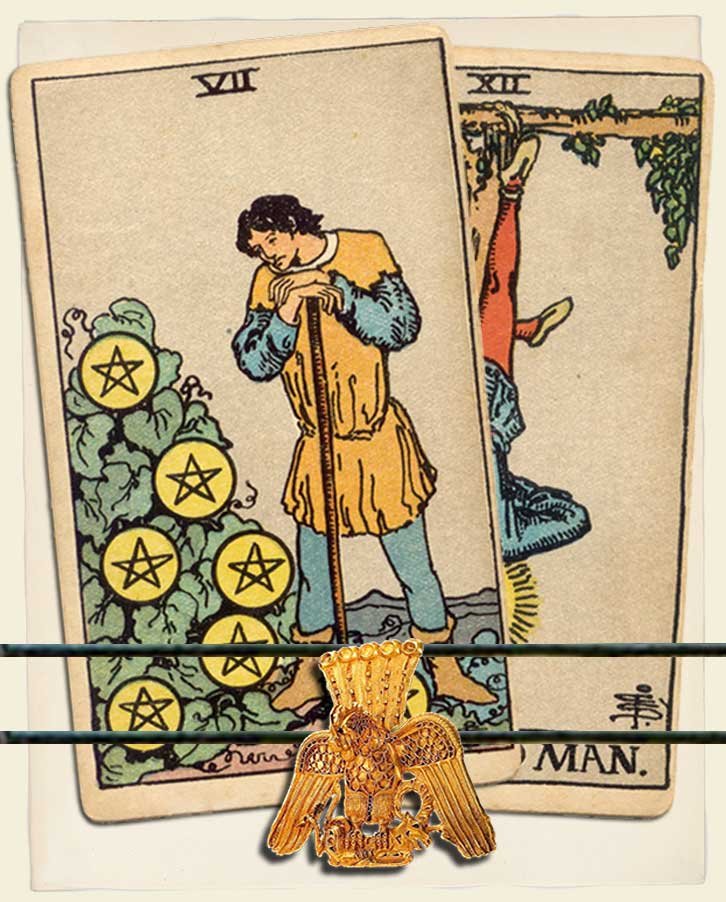 Seven of Pentacles and The Hanged Man Combination Reading (with ...