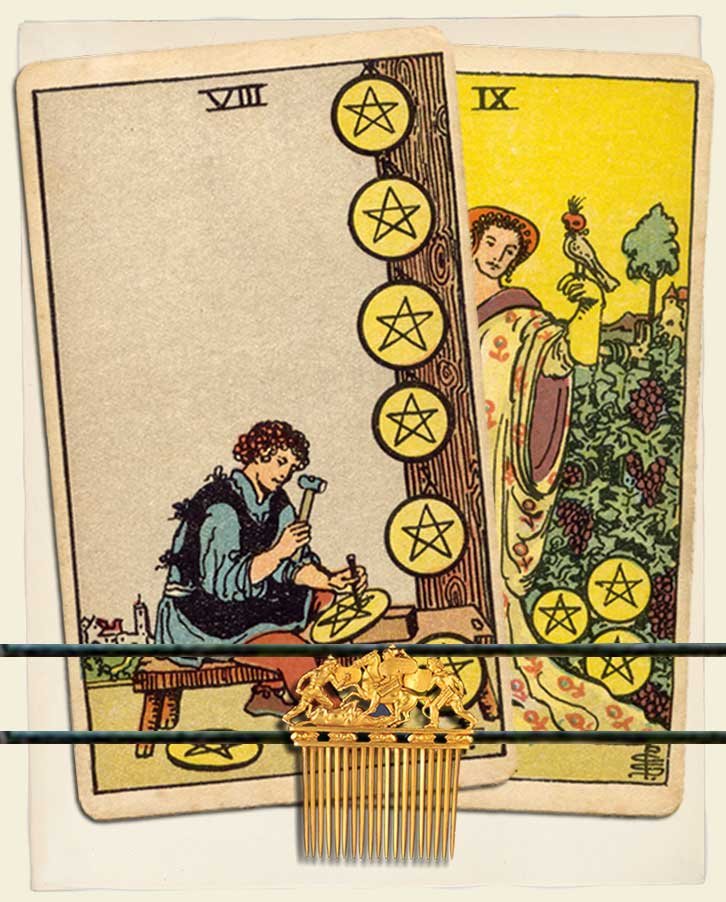 Eight of Pentacles and Nine of Pentacles Combination Reading (with ...