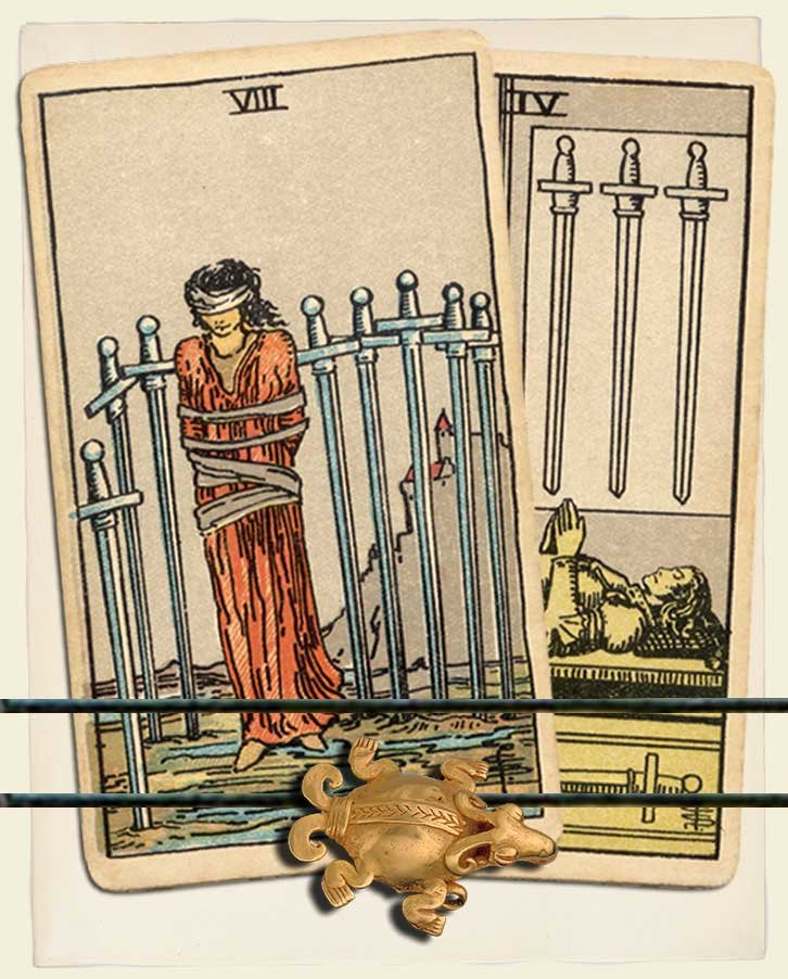 four of swords and eight of swords