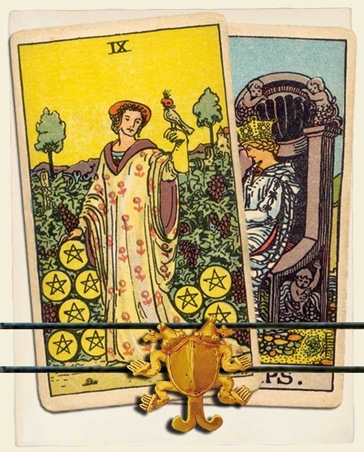 Nine of Pentacles and Queen of Cups Combination Reading (with insights
