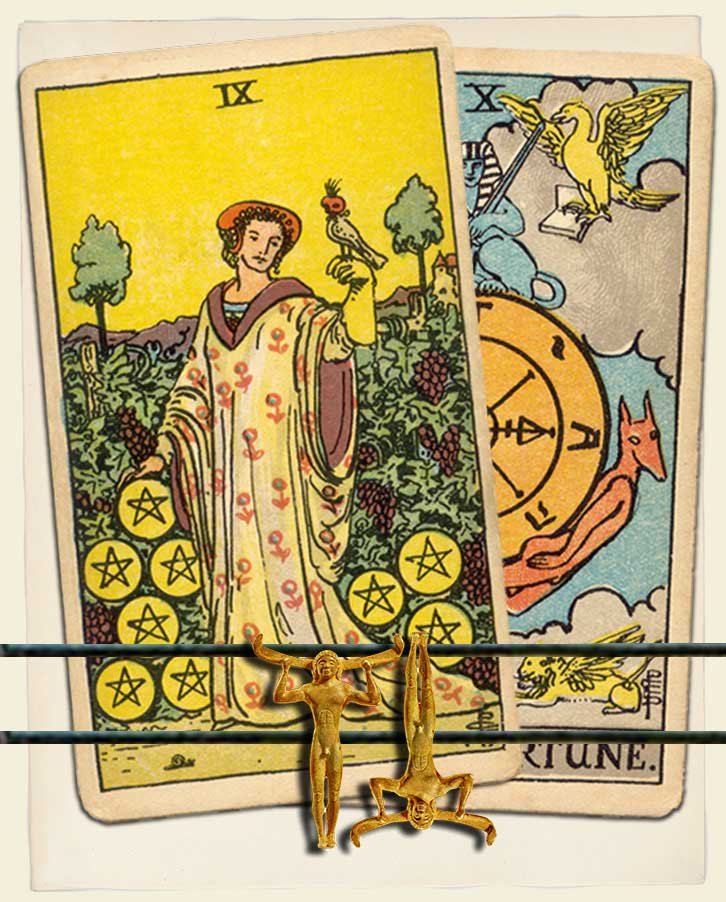 Nine of Pentacles and Wheel of Fortune Combination Reading (with ...