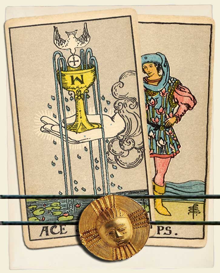 Ace of Cups and Page of Cups Combination Reading (with insights for love & relationships
