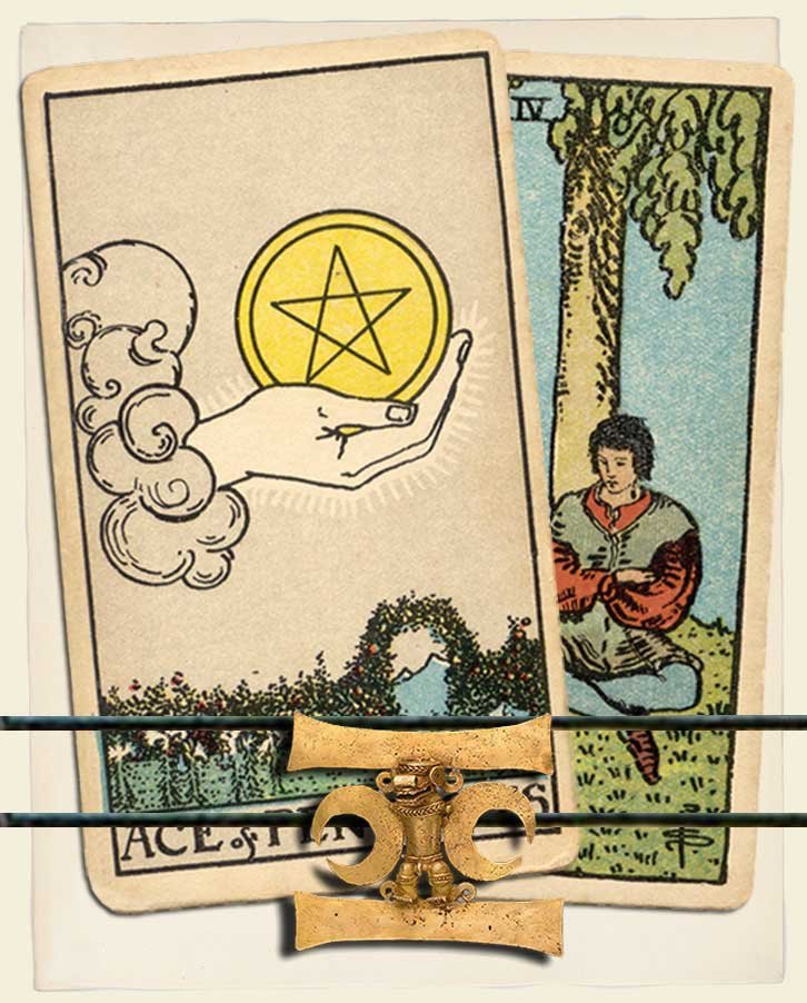 Ace of Pentacles and Four of Cups Combination Reading (with insights ...