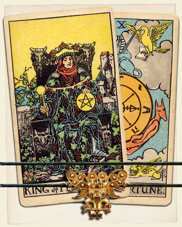 King of Pentacles and Wheel of Fortune Combination Reading (with