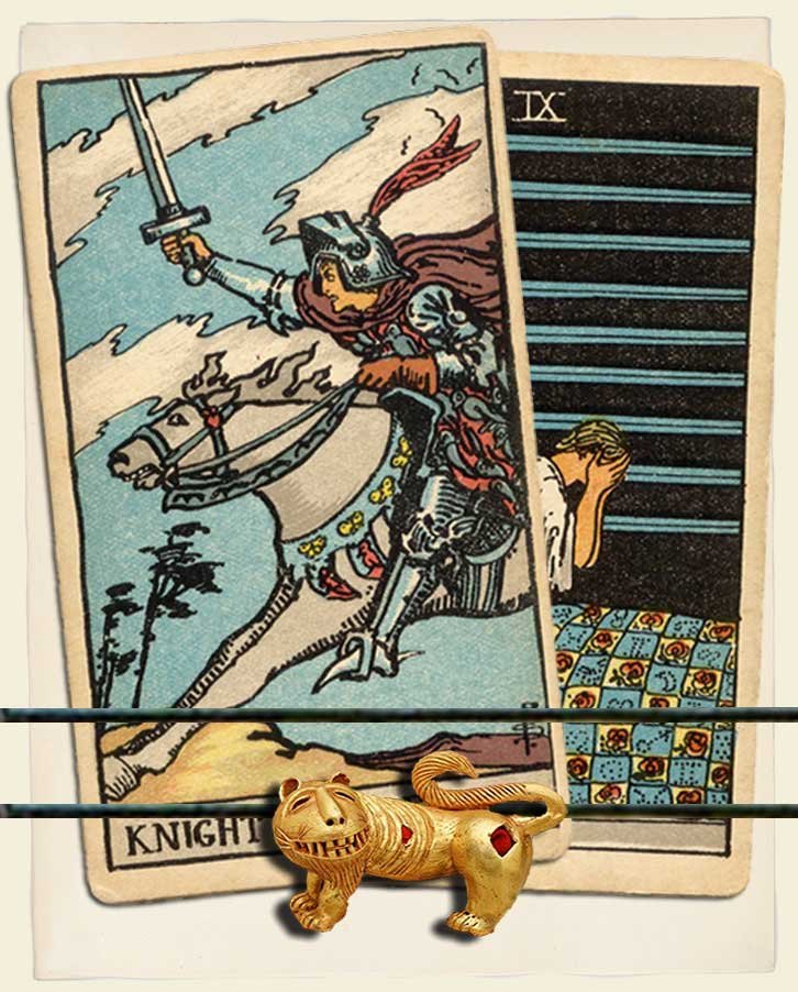 3 of swords and knight of swords