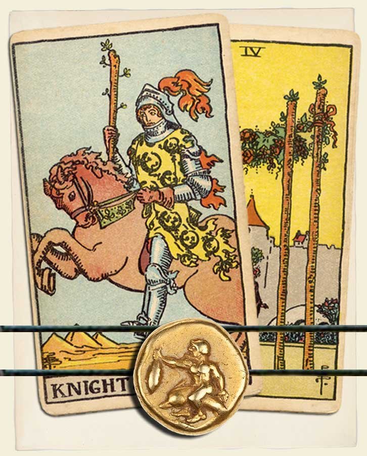 Knight Of Wands And Four Of Wands Combination Reading with Insights knight-of-wands-and-four-of-wands-combination-reading-with-insights