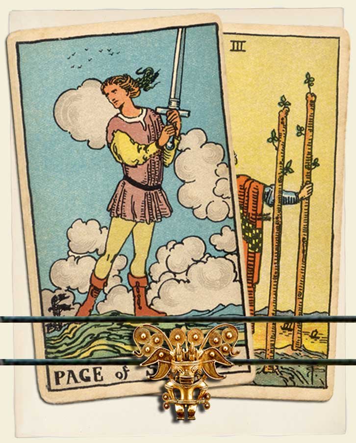 Page of Swords and Three of Wands Combination Reading (with insights ...