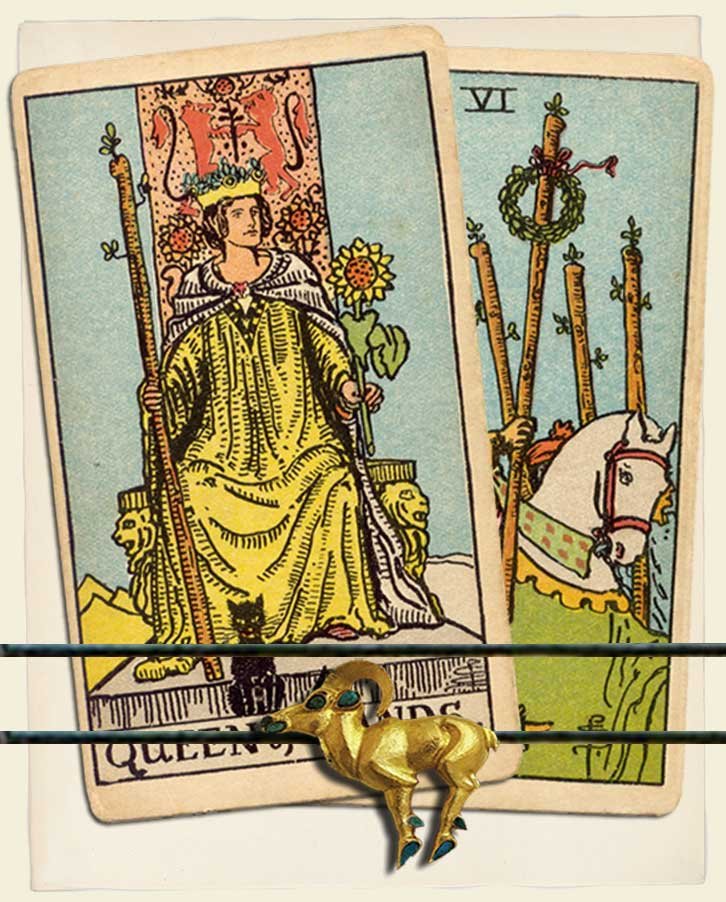 Queen of Wands and Six of Wands Combination Reading (with insights for