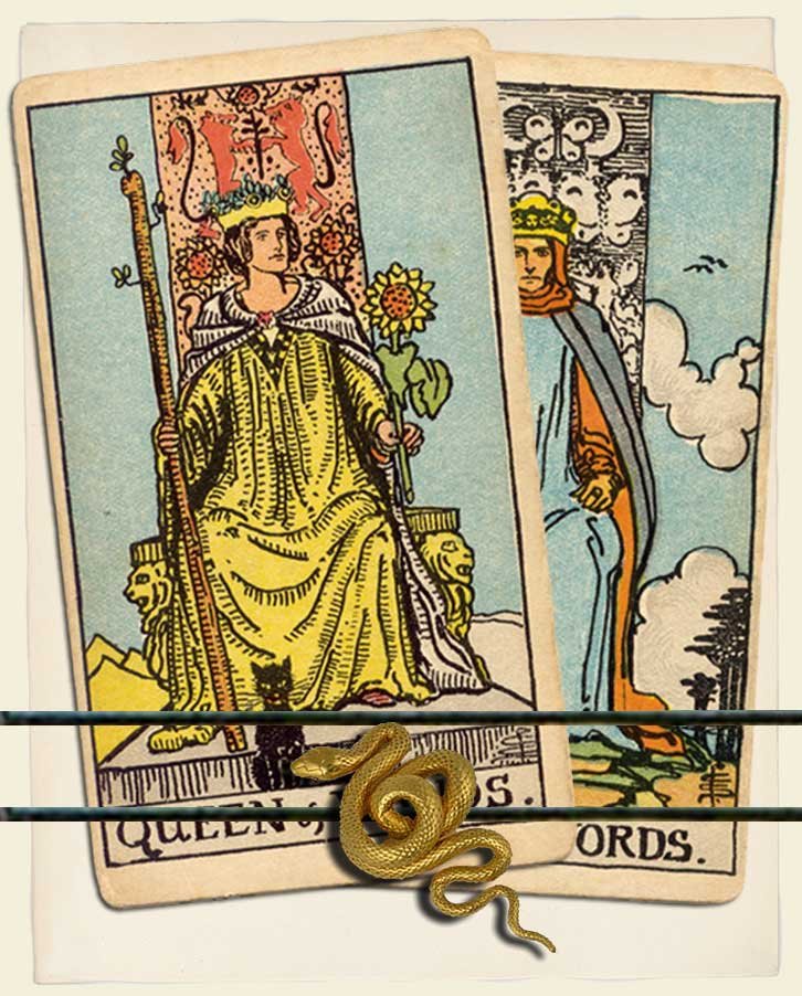 Queen Of Wands And King Of Swords Combination Reading With Insights For Love Relationships