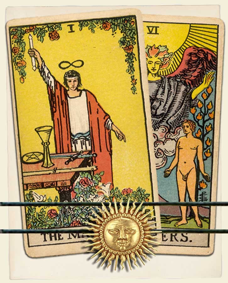 The Magician and The Lovers Reversed tarot card combination