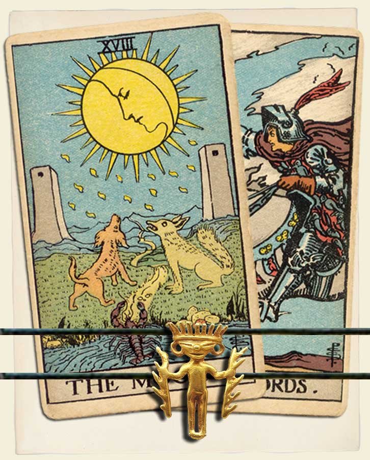 The Moon and Knight of Swords Combination Reading (with insights for